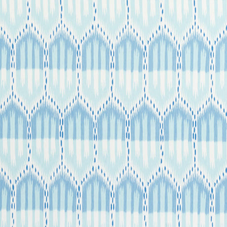 Schumacher Bukhara Ikat Sky And Aqua Fabric