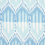 Schumacher Bukhara Ikat Sky And Aqua Fabric