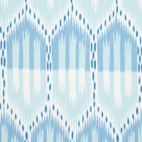 Schumacher Bukhara Ikat Sky And Aqua Fabric