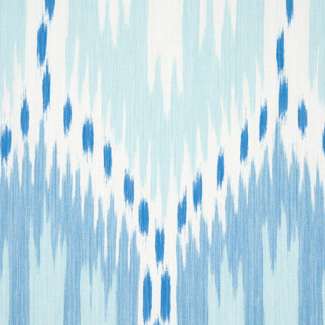Schumacher Bukhara Ikat Sky And Aqua Fabric