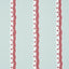 Schumacher Rousseau Stripe Rouge & Sky Wallpaper