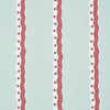 Schumacher Rousseau Stripe Rouge & Sky Wallpaper