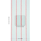 Schumacher Rousseau Stripe Rouge & Sky Wallpaper