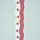 Schumacher Rousseau Stripe Rouge & Sky Wallpaper