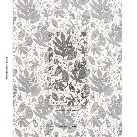 Schumacher Polka Dot Jungle Black & Cream Wallpaper