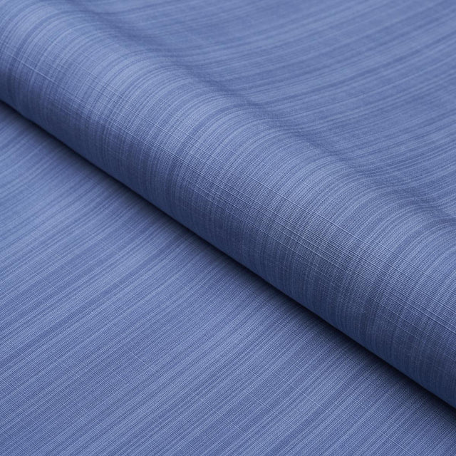 Schumacher Gracie Solid Stri Cobalt Fabric