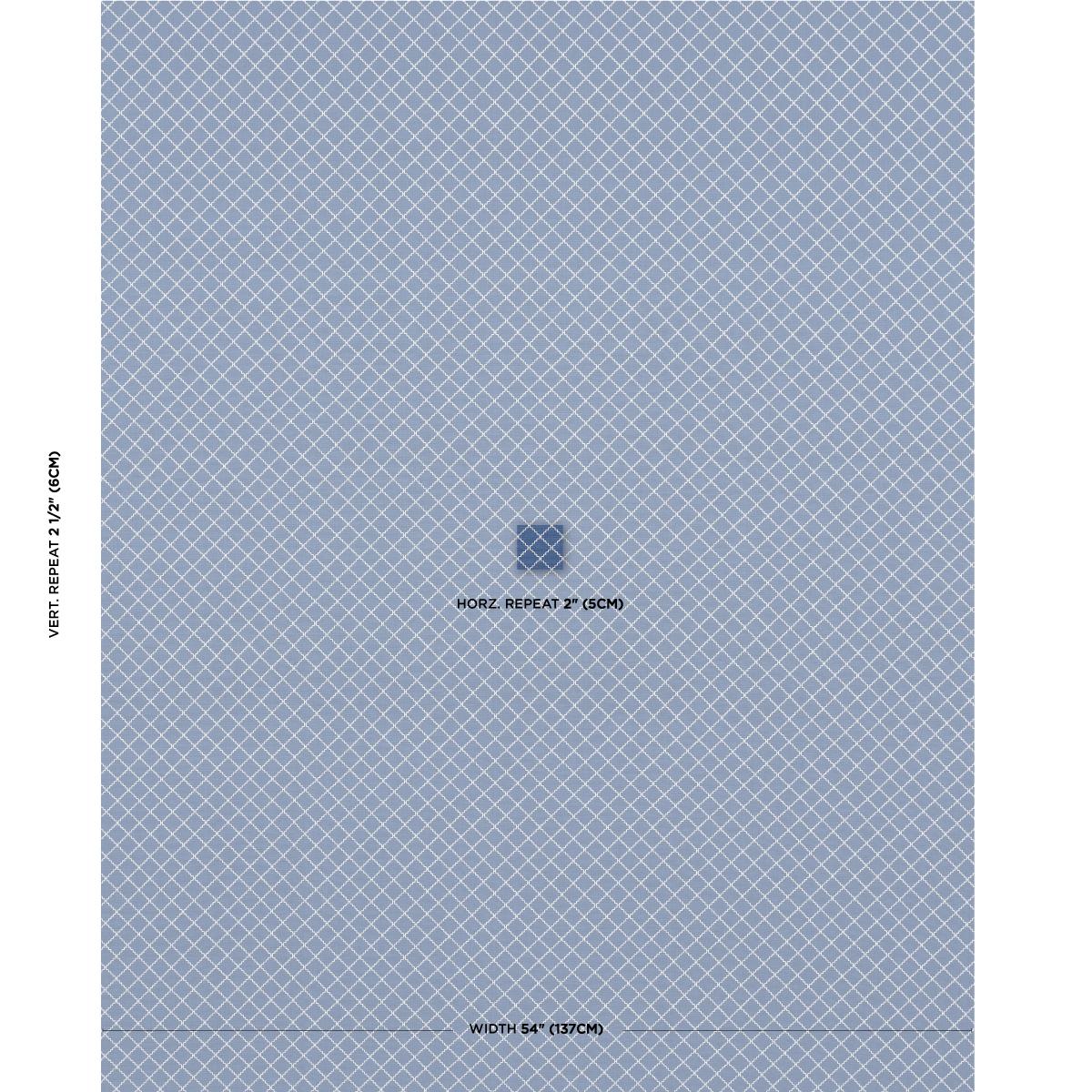 Schumacher Maggie Lattice Cobalt Fabric