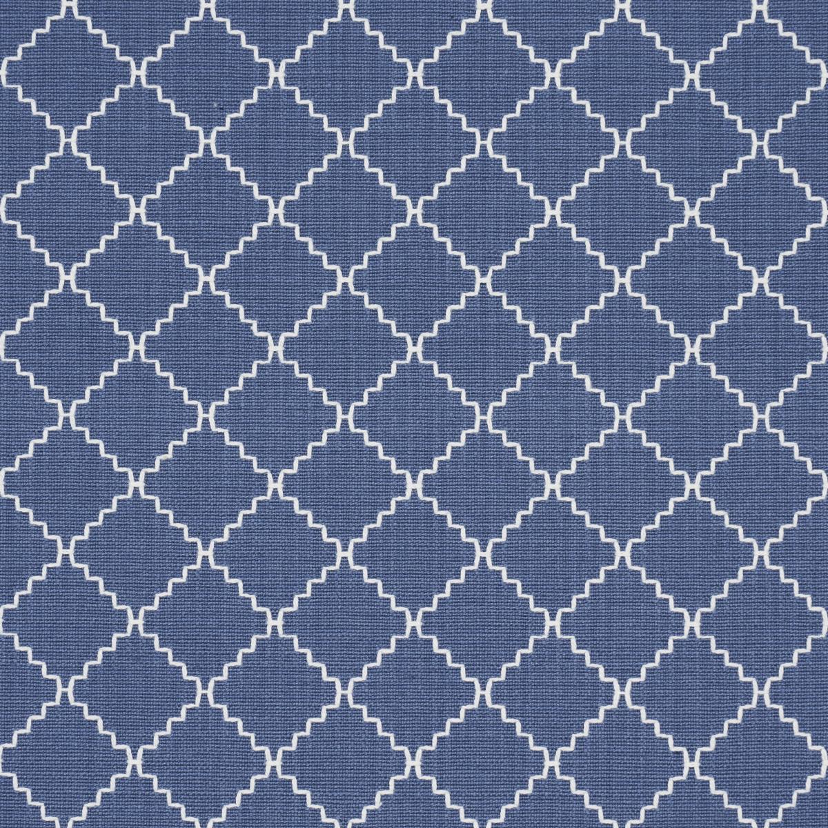 Schumacher Maggie Lattice Cobalt Fabric