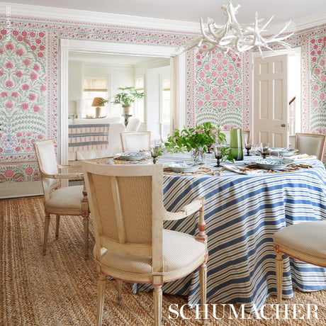 Schumacher Markie Stripe Cobalt Fabric