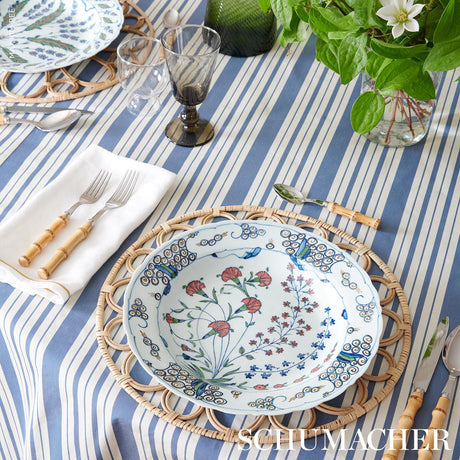 Schumacher Markie Stripe Cobalt Fabric