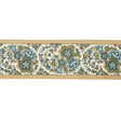 Schumacher Mineral & Teal Ines Paisley Trim