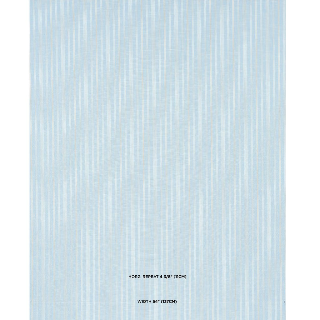 Schumacher Lucy Stripe Light Blue Fabric