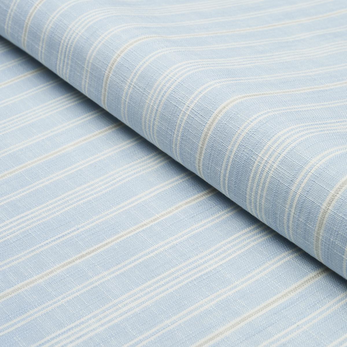 Schumacher Lucy Stripe Light Blue Fabric