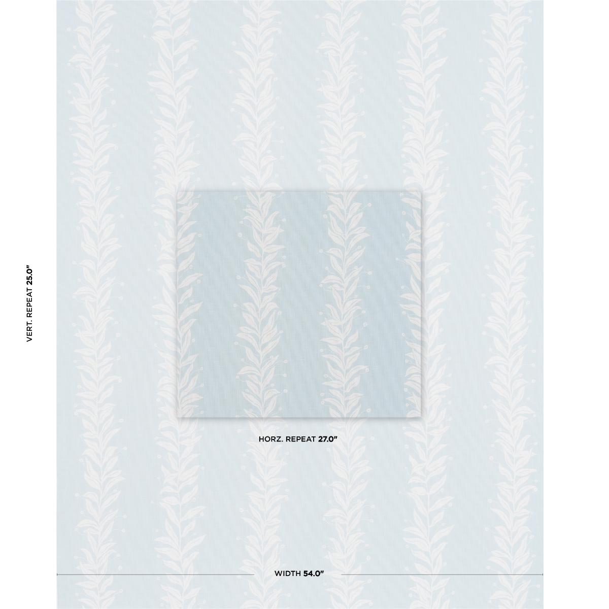 Schumacher Tendril Stripe Indoor/Outdoor Sky Fabric