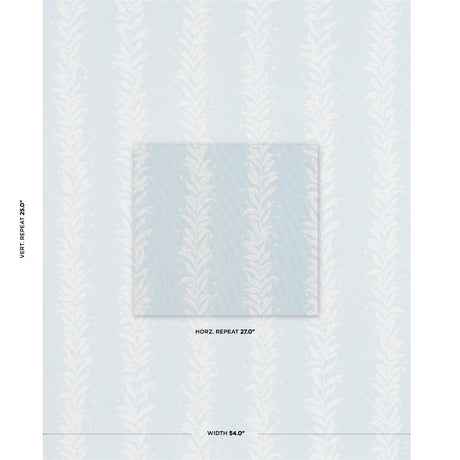 Schumacher Tendril Stripe Indoor/Outdoor Sky Fabric