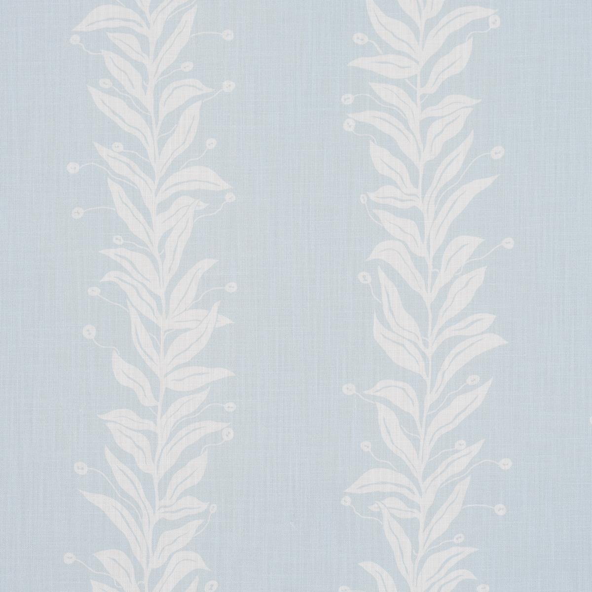 Schumacher Tendril Stripe Indoor/Outdoor Sky Fabric