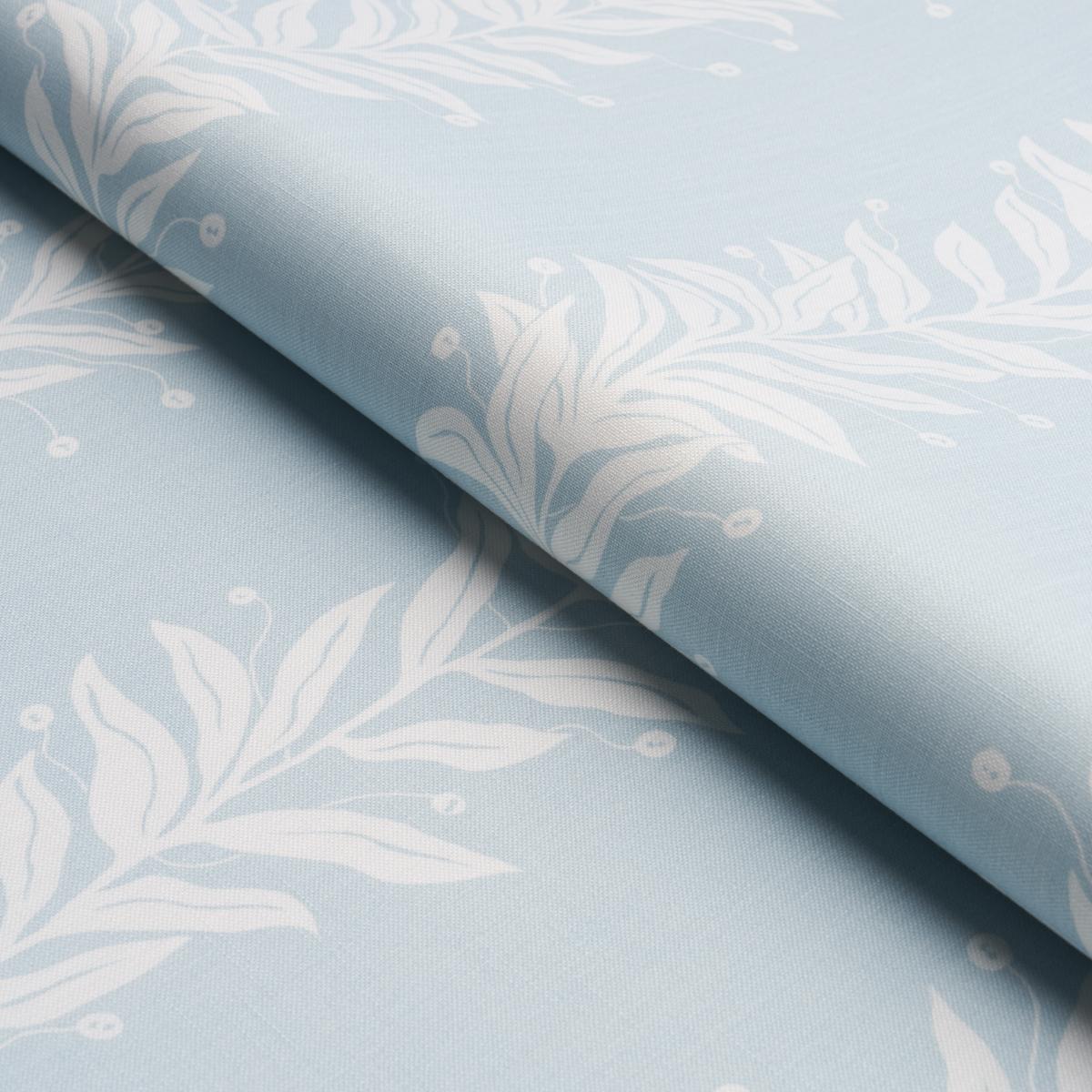 Schumacher Tendril Stripe Indoor/Outdoor Sky Fabric