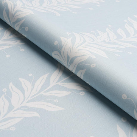 Schumacher Tendril Stripe Indoor/Outdoor Sky Fabric