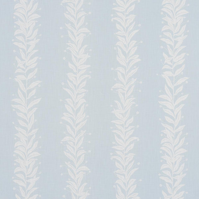 Schumacher Tendril Stripe Indoor/Outdoor Sky Fabric