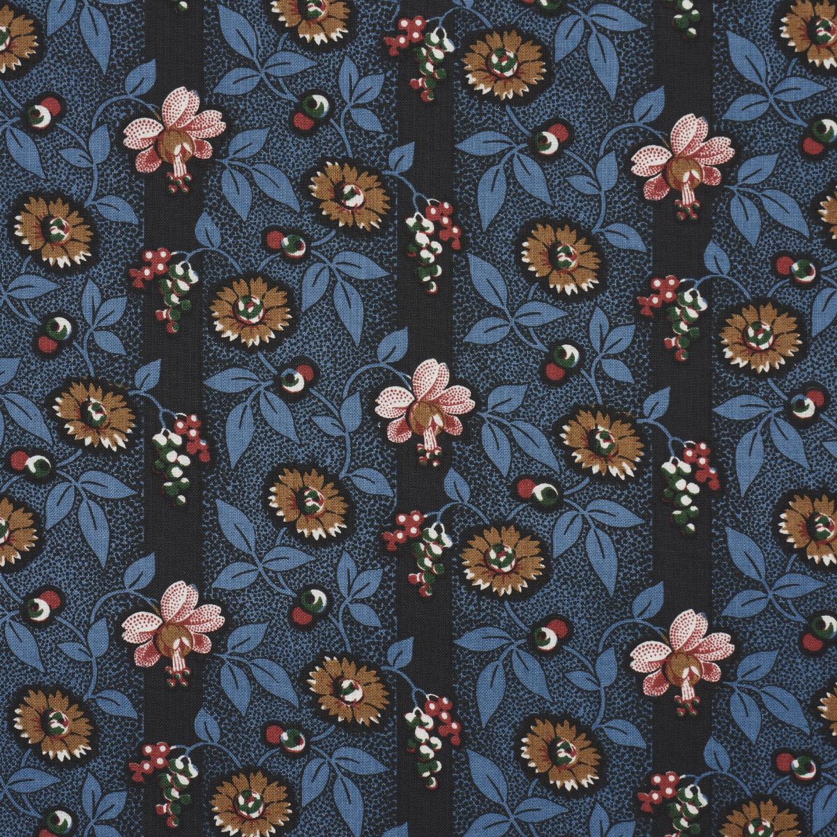 Schumacher La Rue Stripe Midnight Fabric