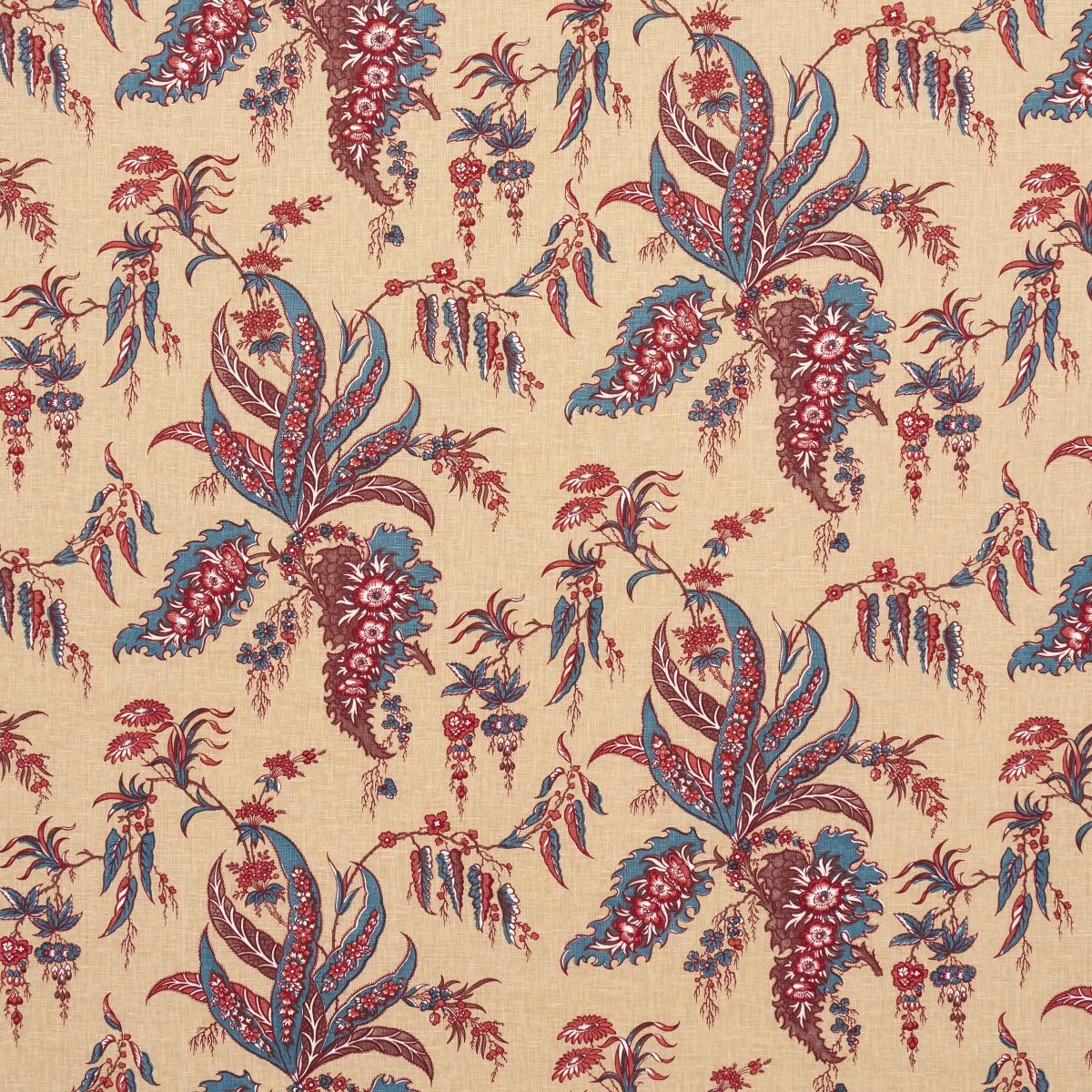Schumacher Apolline Botanical Rouge & Bleu Fabric