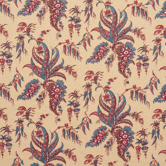 Schumacher Apolline Botanical Rouge & Bleu Fabric