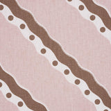 Schumacher Rousseau Stripe Cocoa & Blush Fabric
