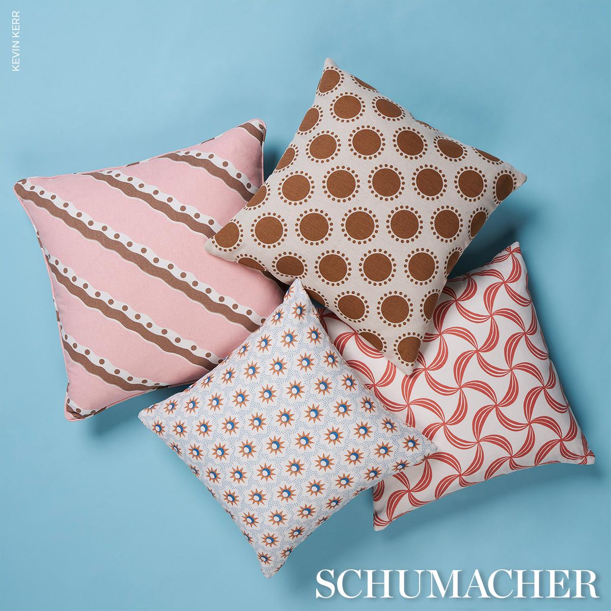 Schumacher Rousseau Stripe Cocoa & Blush Fabric