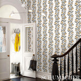 Schumacher Thistle Vine Black & Gold Wallpaper