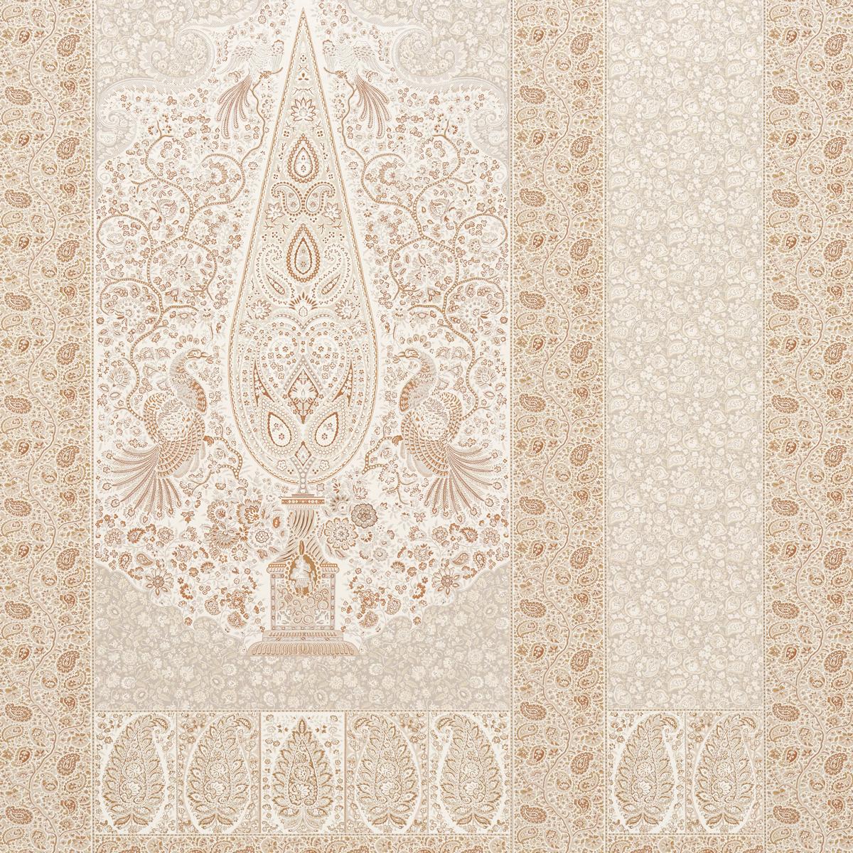 Schumacher Colmery Paisley Panel Set Parchment Wallpaper