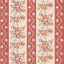 Schumacher Sylvain Floral Stripe Rouge Wallpaper