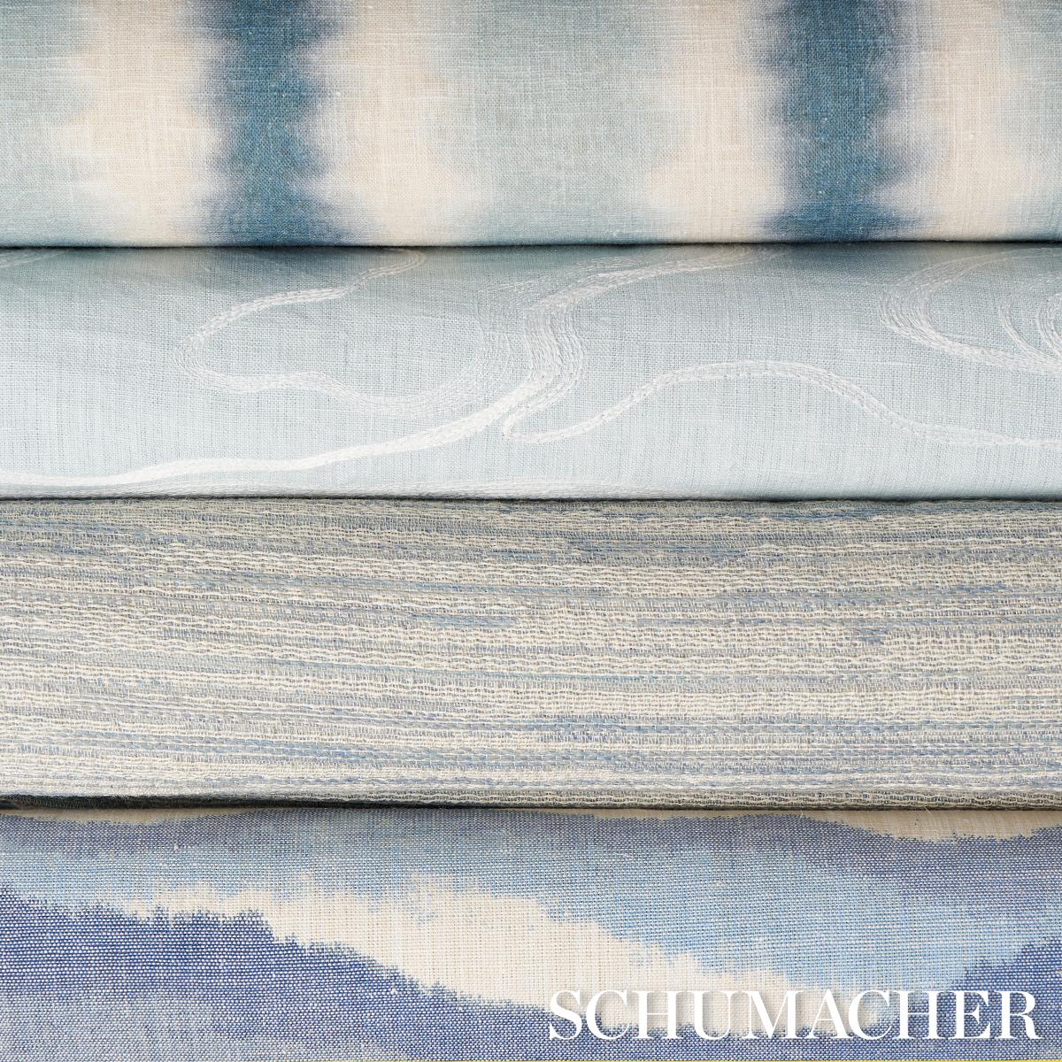 Schumacher Desert Wind Embroidery Arctic Fabric