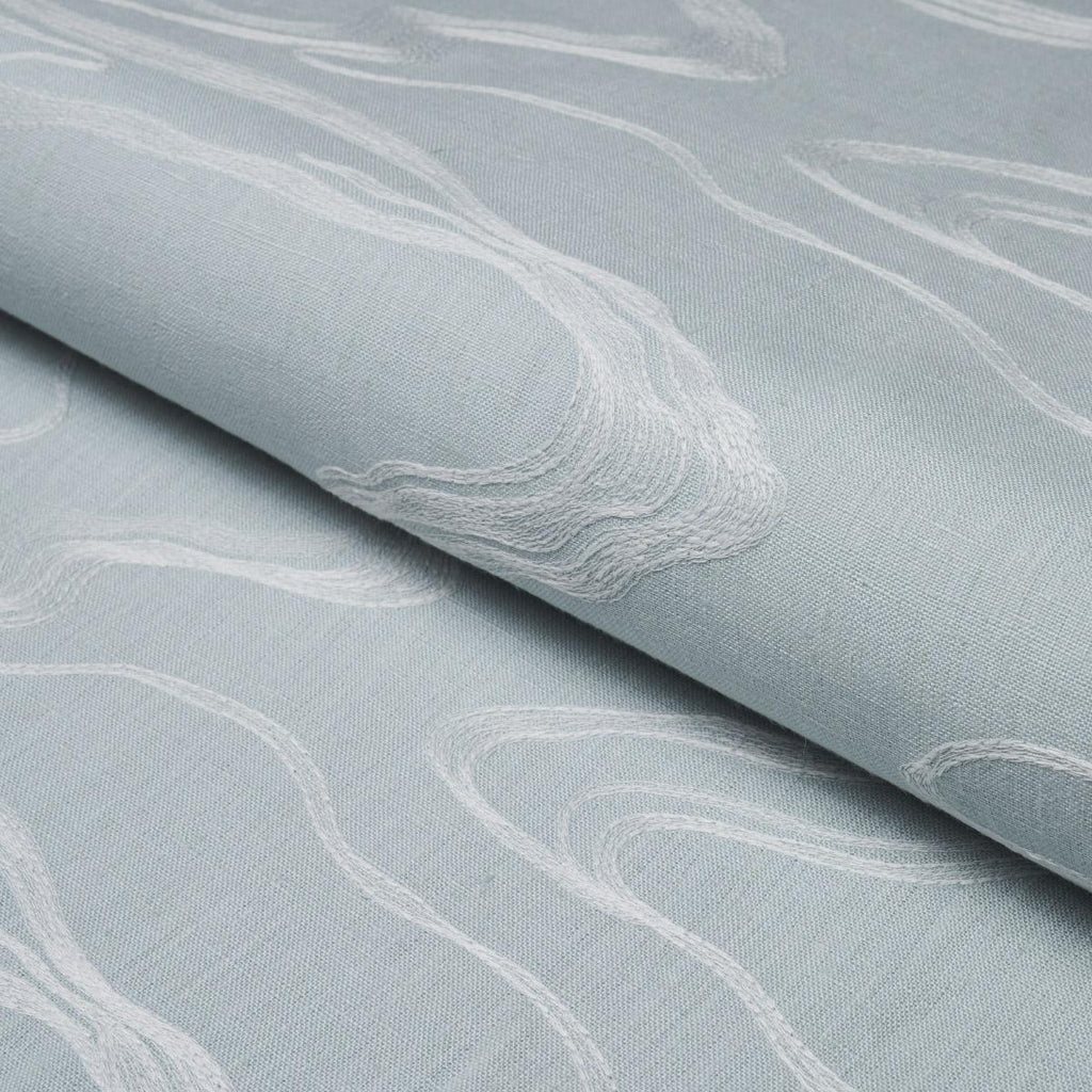 Schumacher Desert Wind Embroidery Arctic Fabric