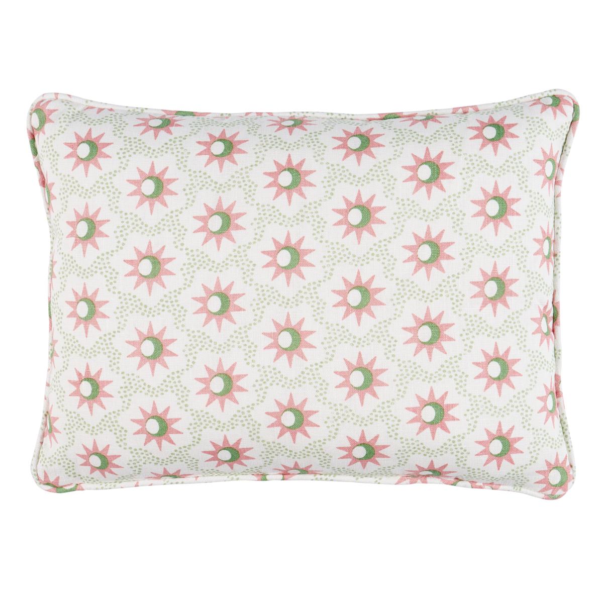 Schumacher Pink & Green 16" x 12" Lucie Pillow
