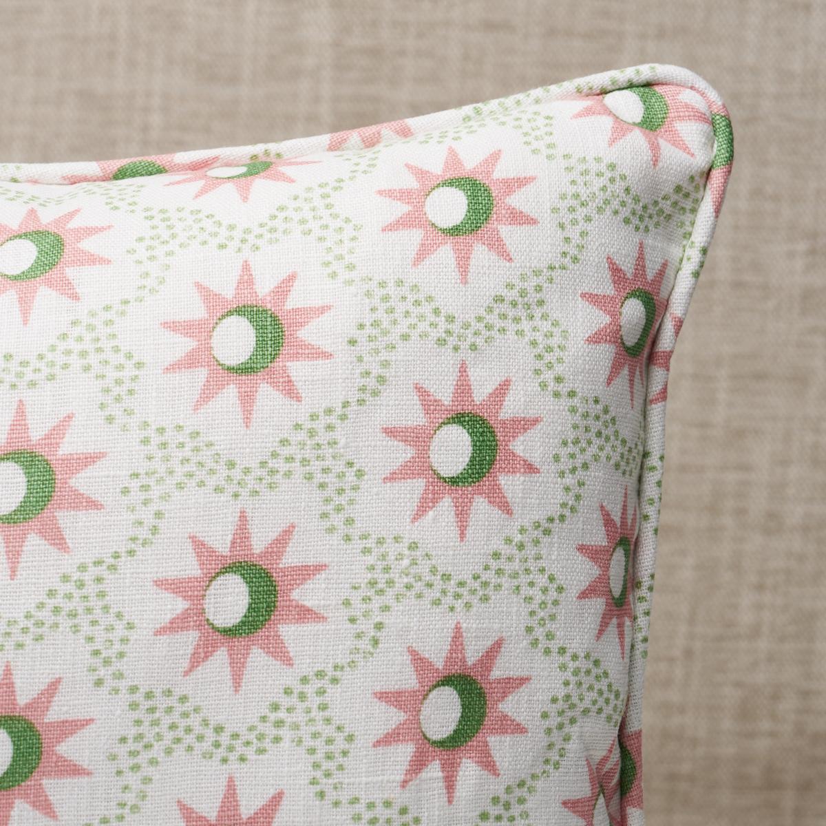 Schumacher Pink & Green 16" x 12" Lucie Pillow