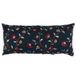 Schumacher Midnight & Rouge 30" x 14" Iyla Embroidery Pillow