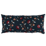 Schumacher Midnight & Rouge 30" x 14" Iyla Embroidery Pillow