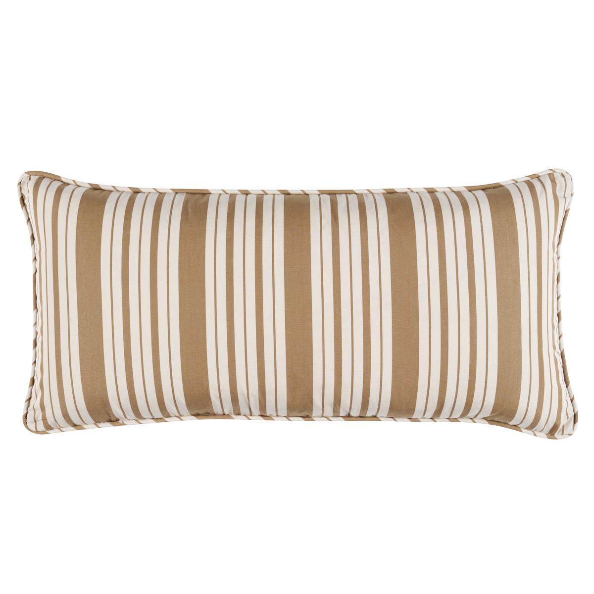 Schumacher Neutral 24" x 12" Markie Stripe Pillow