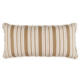 Schumacher Neutral 24" x 12" Markie Stripe Pillow