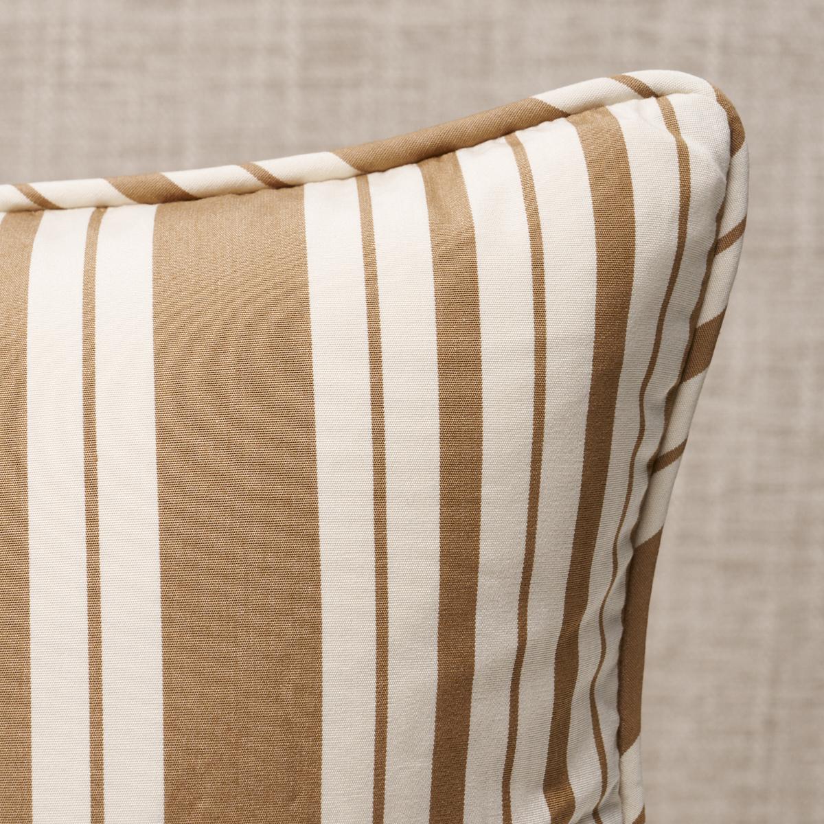 Schumacher Neutral 24" x 12" Markie Stripe Pillow