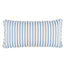 Schumacher Indigo 24" x 12" Birdie Ticking Stripe Pillow