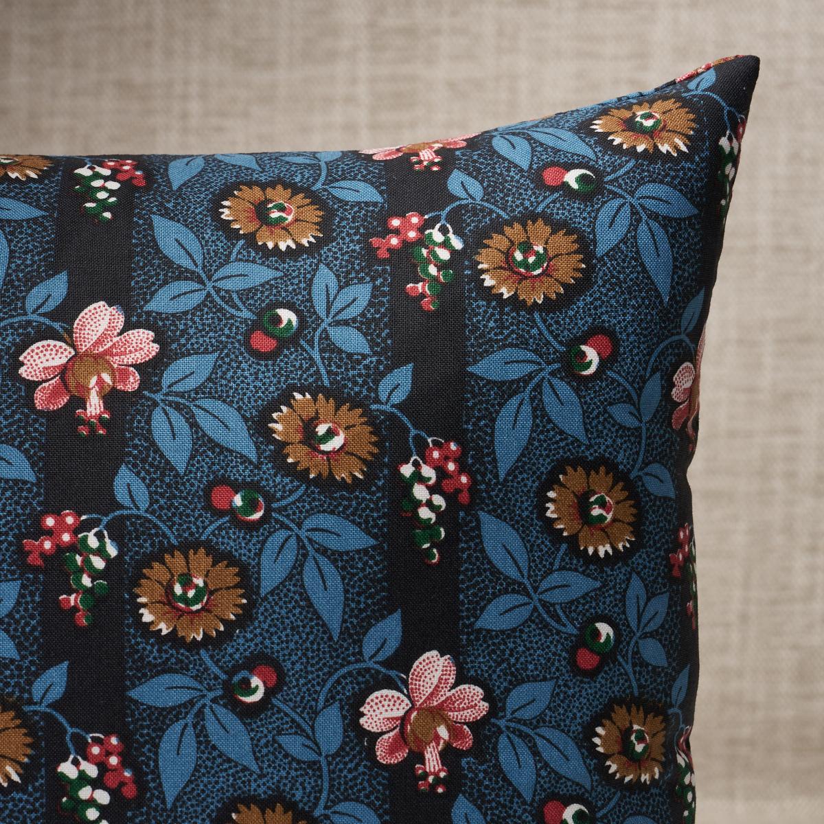 Schumacher Midnight 18" x 12" La Rue Stripe Pillow