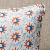 Schumacher Lucie Clay & Blue 18" x 12" Pillow
