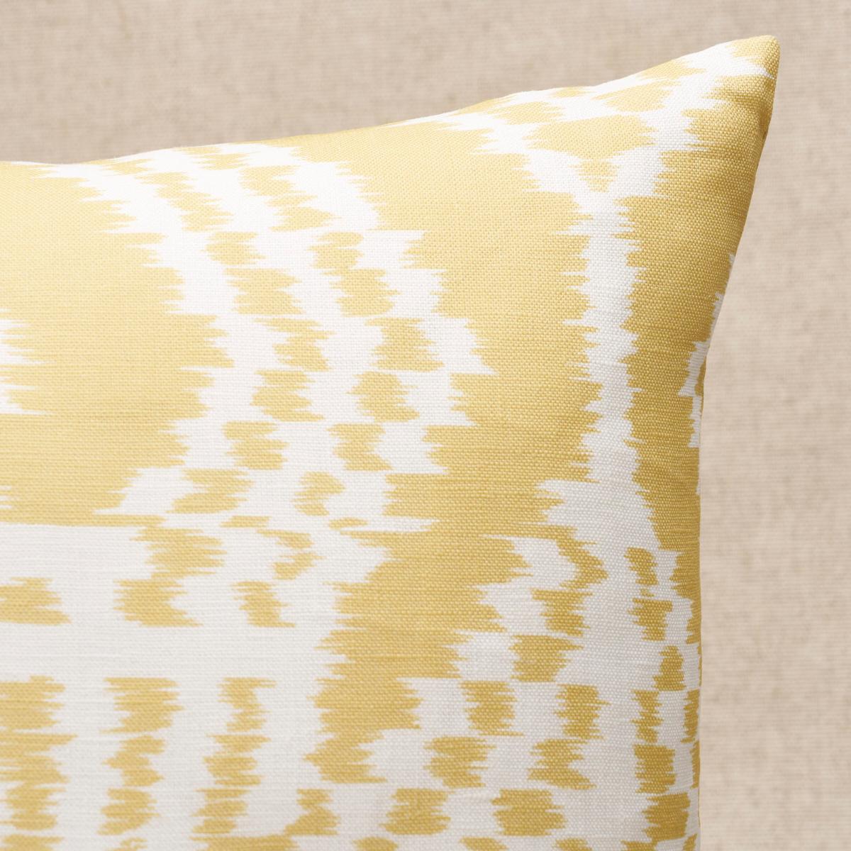 Schumacher Buttercup 18" x 18" Asaka Ikat Pillow