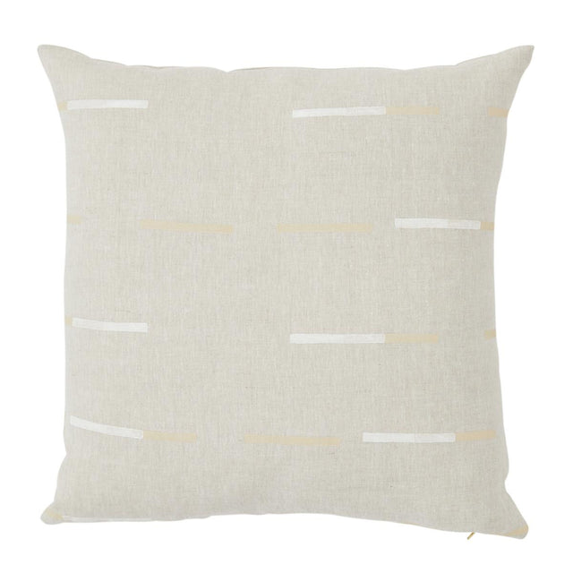 Schumacher Overlapping Dashes Buff 22" x 22" Pillow