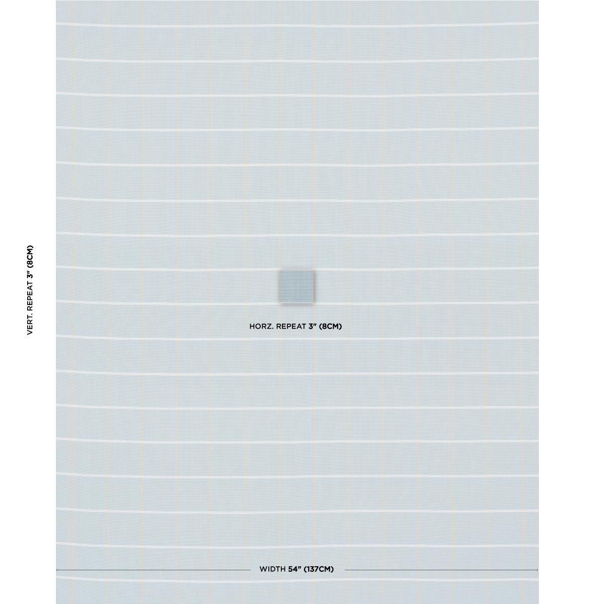 Schumacher Frannie Windowpane Light Blue Fabric