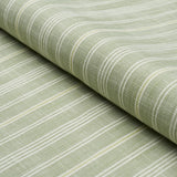 Schumacher Lucy Stripe Leaf Green Fabric