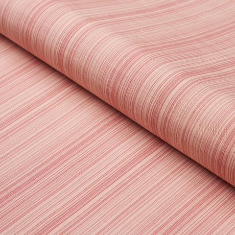 Schumacher Gracie Solid Stri Faded Red Fabric