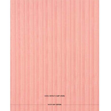 Schumacher Gracie Solid Stri Faded Red Fabric