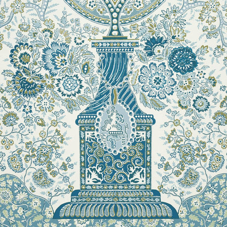 Schumacher Colmery Paisley Panel Set Peacock Wallpaper